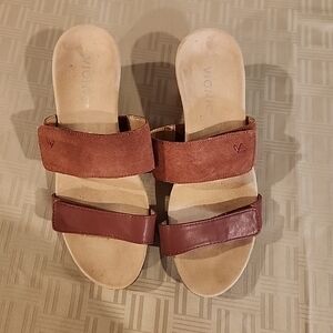 Vionic Women's Rust Bayu Adjustable Slide Sandals Size 7